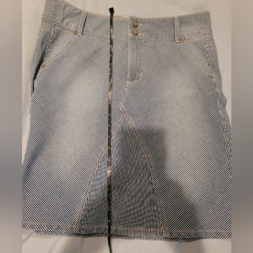 NYDJ NWOT Denim Blue A-Line Knee-Length Skirt Size 6 - Picture 6 of 6